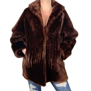 GRANNICK vintage Mouton 1940s Fur Coat